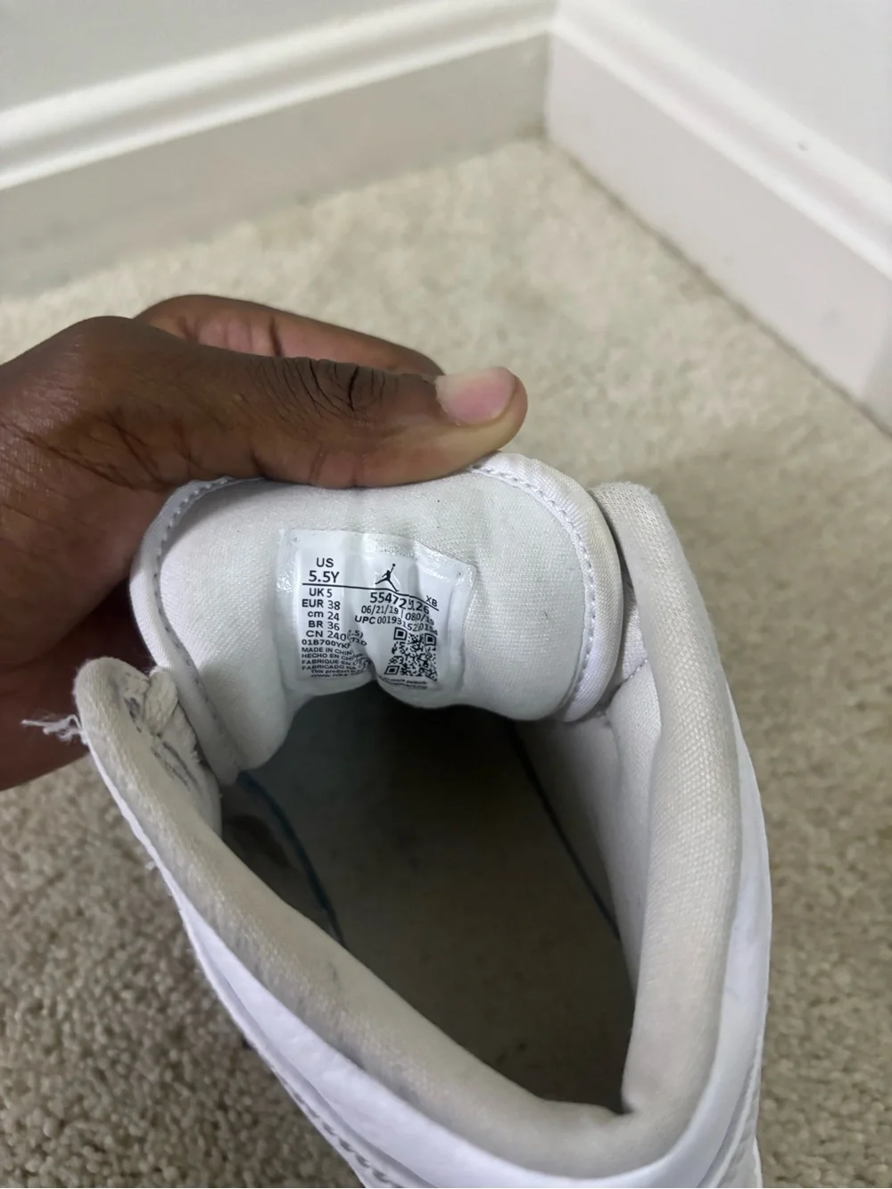 Nike Kids White High-Top Sneakers with Swoosh
